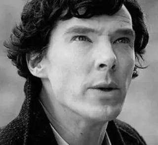 🤨 Sherlock Holmes Sherlock 神探夏洛克, 夏洛克·福尔摩斯, 本尼迪克特·康伯巴奇, 电视剧, 侦探, 肖像, 演员 whatsapp sticker