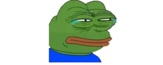 😑 Pepe the Frog pepe, kikker, verdrietig, meme, internet cultuur whatsapp sticker