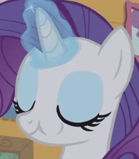 😌 Rarity My Little Pony dessin animé, poney, licorne, Rarity, My Little Pony, MLP telegram sticker
