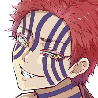 😈 Akaza Demon Slayer Аниме, Демон, Высший ранг, Боевые искусства telegram sticker
