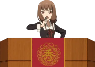 🎙 秀 anime, podium, mikrofon, japanisch, charakter, mädchen telegram sticker