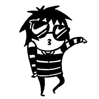 😎 desenho animado, personagem, óculos, adesivo, ilustração whatsapp sticker