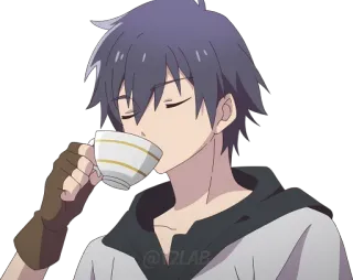 ☕ อนิเมะ, มังงะ, ดื่ม, ชา, ตัวละคร, แอนิเมชั่น telegram sticker