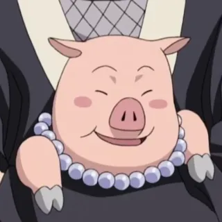 😄 Tonton Naruto トントン, ナルト, 豚, アニメ, 漫画, 可愛い telegram sticker
