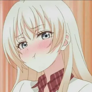 😠 Anime, Mädchen, süß, erröten, Anime-Stil, weiblich, Cartoon telegram sticker