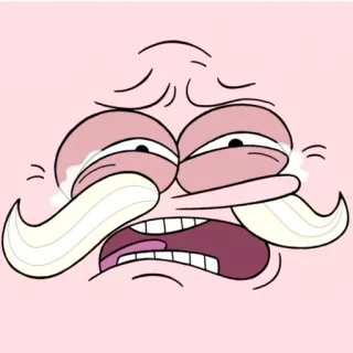 😭 Muscle Man Regular Show piangere, triste, cartone animato, uomo muscoloso, animazione, faccia, lacrime telegram sticker