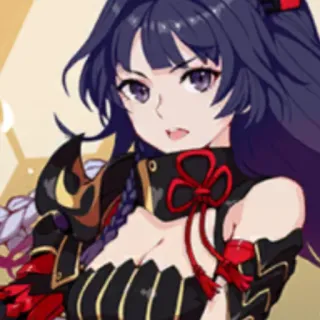 🐱 Animé, Dessin animé, Femme, Personnage, Cheveux noirs, Jeu vidéo whatsapp sticker