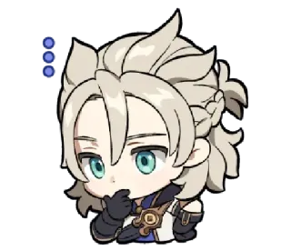 🤔 Albedo Genshin Impact albedo, genshin impact, anime, cute, character telegram sticker