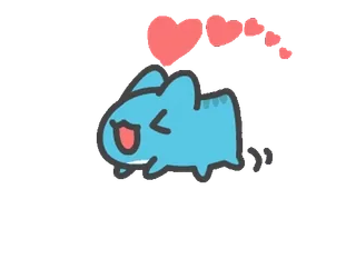 💕 dễ thương, động vật, trái tim, kawaii whatsapp sticker