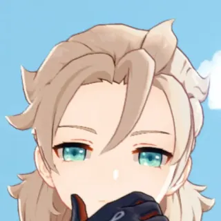 ✨ Albedo Genshin Impact Anime, Videogioco, Albedo, Genshin Impact, Personaggio, Capelli biondi, Sorrisetto telegram sticker