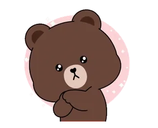 🥺 милый, медведь, бурый медведь, стикер, мультфильм, животное telegram sticker