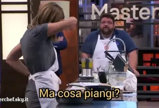😢 Ma cosa piangi? cooking, masterchef, kitchen, contest telegram sticker