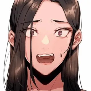 🌒 anime, scared, woman, manga, distressed telegram sticker