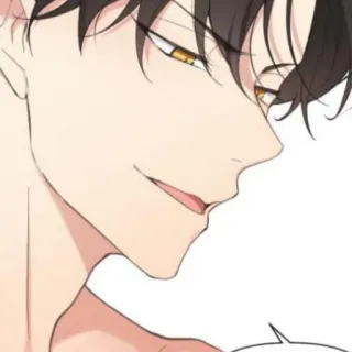 🎗 男, ニヤリ, イケメン, アニメ, ウェブトゥーン, 人 telegram sticker