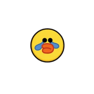 😭 絵文字, 泣く, 悲しい, 黄色, 顔 telegram sticker