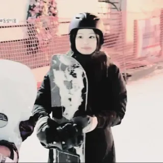 🐻  #동상이몽 Snowboard, Neve, Inverno, Esportes, Frio, Atividade telegram sticker