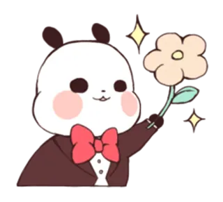 💐 schattig, bloem, cartoon, vrolijk, lief telegram sticker