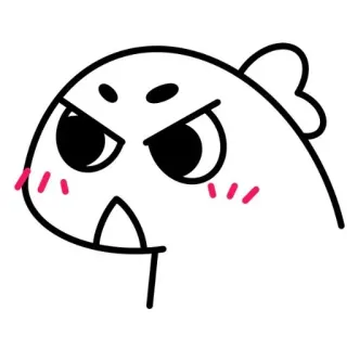 😠 en colère, poisson, dessin animé, emoji, mignon, animal, illustration whatsapp sticker