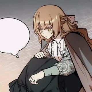 ✖️ anime, cartoon, woman, girl, sad, thinking telegram sticker