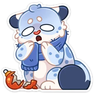 😴 แมว, สัตว์, การ์ตูน, เสีย, เครื่องประดับ, เศร้า, คริสต์มาส whatsapp sticker