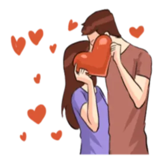 ☹️ amore, coppia, cuori, romanticismo, relazione telegram sticker