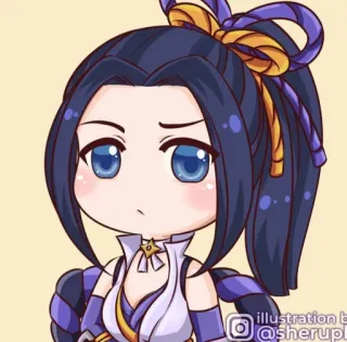 🦄 illustration by @sherupli anime, cartoon, girl, illustration telegram sticker