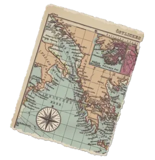 🗺 ÖSTLICHES карта, винтаж, антиквариат, Италия, Европа, география telegram sticker