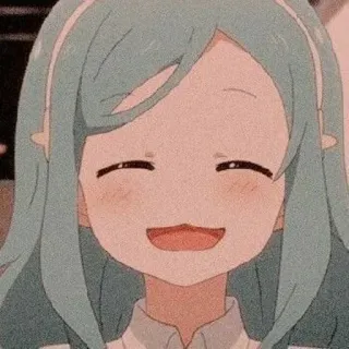 😄 anime, girl, cute, smile, cartoon, happy whatsapp sticker
