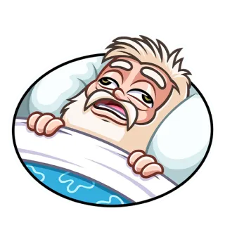 😴 sono, cansado, velho, cama, desenho animado, exausto, dormindo telegram sticker