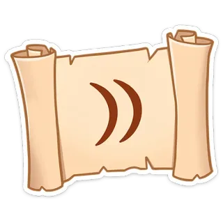 😊 scroll, parchment, ancient, message, symbol telegram sticker