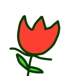 🌹 flor, tulipán, planta, floral, naturaleza, florecer telegram sticker