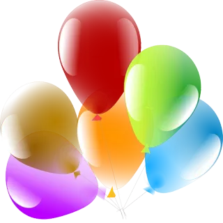 🎈 balões, festa, celebração, colorido, aniversário telegram sticker