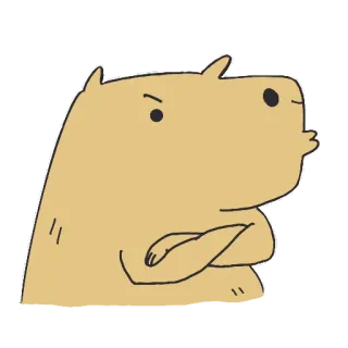 😠 capivara, animal, fofo, desenho animado, adesivo telegram sticker