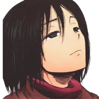 😌 Mikasa Ackerman Attack on Titan Anime, Manga, Mikasa, Attack on Titan, AOT telegram sticker