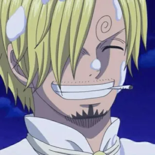 🎷 Sanji One Piece Anime, Kochen, Zigarette, Pirat, Strohhut whatsapp sticker
