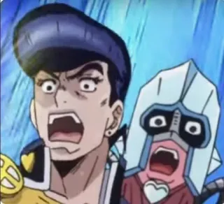 😲 Josuke Higashikata JoJo's Bizarre Adventure Anime, Manga, Scioccato, Cartone animato, Jojo, Bizzarro, Avventura, Josuke whatsapp sticker