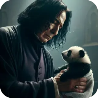 🐶 Severus Snape Harry Potter snape, harry potter, panda, animal, severus snape telegram sticker