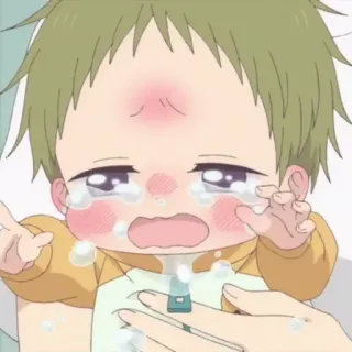 💗 Аниме, Ребенок, Плачущий, Грустный, Каваий, Младенец telegram sticker