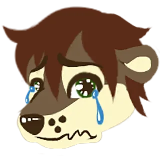 😢 плач, грустный, слёзы, пушистый, антропоморфный, эмоциональный telegram sticker