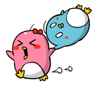 😆 Desenho animado, Pássaro, Pum, Animal, Fofo, Engraçado telegram sticker