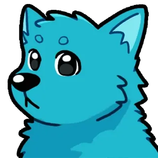 🙂↔️ blue wolf whatsapp sticker
