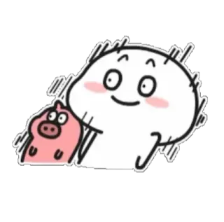 😱 cartoon, character, pig, animal, cute, happy telegram sticker
