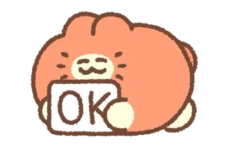 🍊 OK mignon, animal, ok, OK, accord telegram sticker