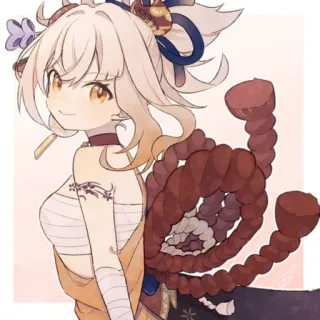 🎇 Yoimiya Genshin Impact Anime, Personaggio, Genshin Impact, Yoimiya, Waifu, Ragazza telegram sticker