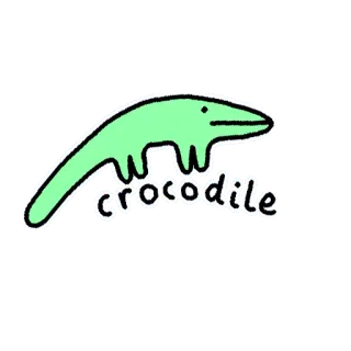 🐊 crocodile cocodrilo, animal, lindo, dibujos animados, reptil telegram sticker