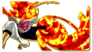 😡 Natsu Dragneel Fairy Tail anime, manga, fantasy, fire, wizard, Natsu, Fairy Tail telegram sticker