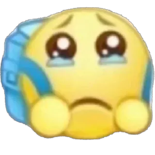 🫥 sad, emoji, crying, upset, tears, kawaii telegram sticker