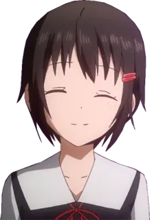 🥢 Miko Iino Kaguya-sama: Love Is War animé, dessin animé, souriant, fille whatsapp sticker