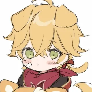 🍡 Anime, Pies, Kreskówka, Kawaii, Chibi, Urocze, Naklejka telegram sticker