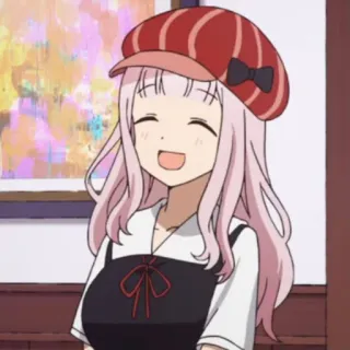 😄 Chika Fujiwara Kaguya-sama: Love Is War anime, cartoon, pink hair, chika fujiwara, kaguya-sama love is war whatsapp sticker